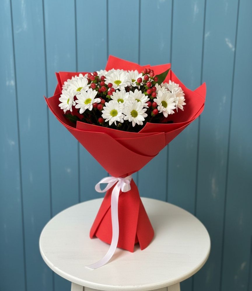 Букет цветов из: Хризантемы в Самотовино