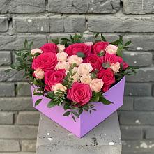 Цветочная композиция из Розы в коробке в Самотовино