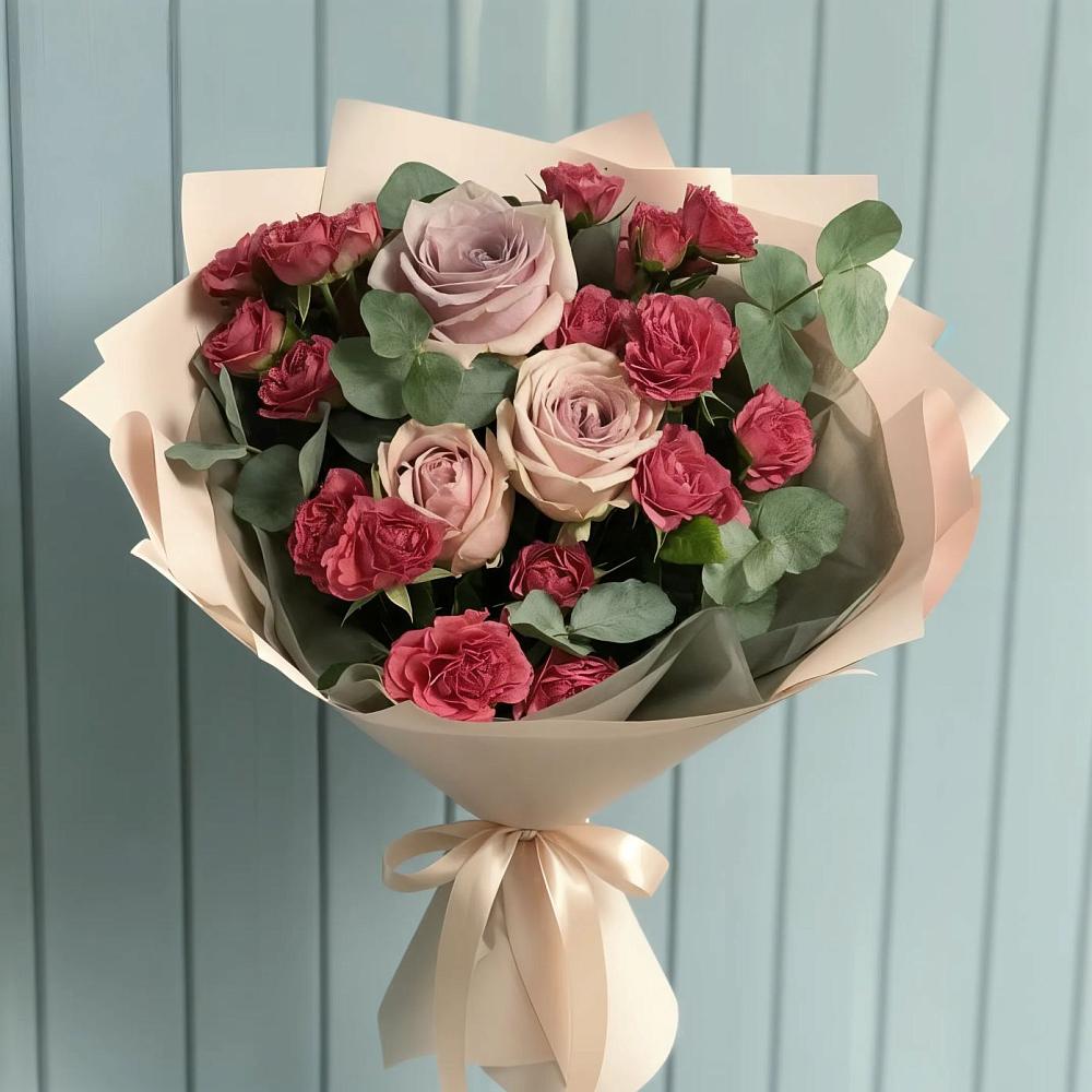 Букет цветов из: Гвоздики и Розы в Самотовино