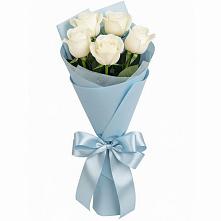 Букет 5 Белых роз Проуд в Самотовино