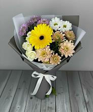 Букет цветов из:  Розы, Герберы и Хризантемы в Самотовино