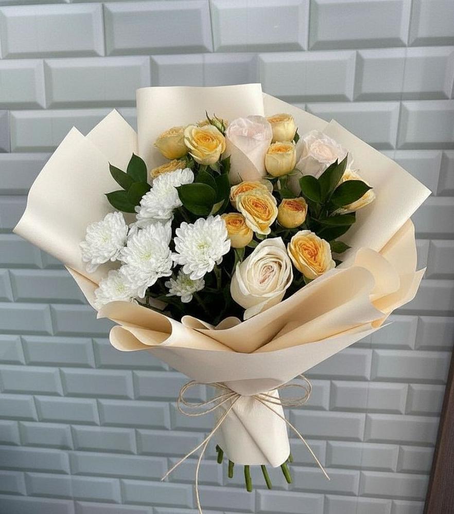 Букет цветов из: Розы и Хризантемы в Самотовино