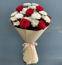 Букет цветов из:  Розы и Хризантемы в Самотовино