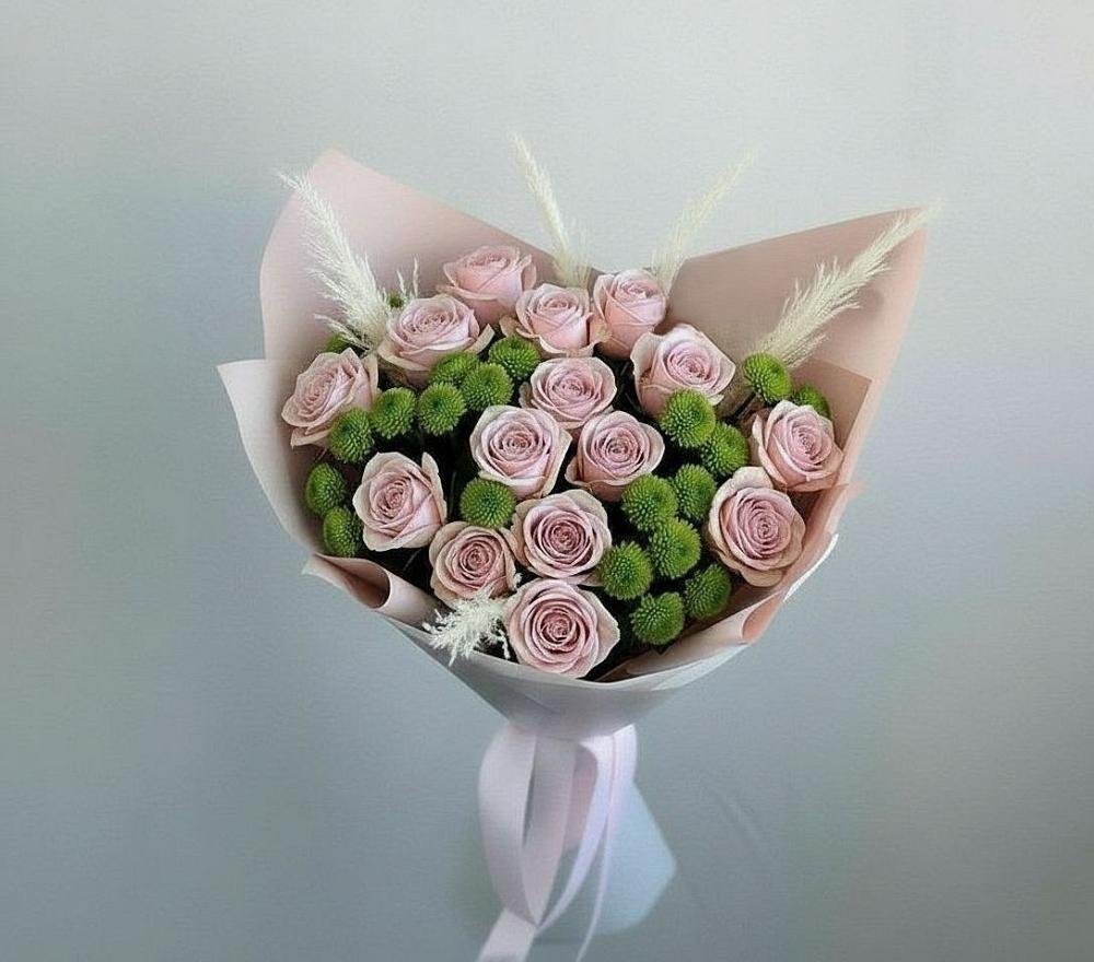 Букет цветов из: Розы и Хризантемы в Самотовино