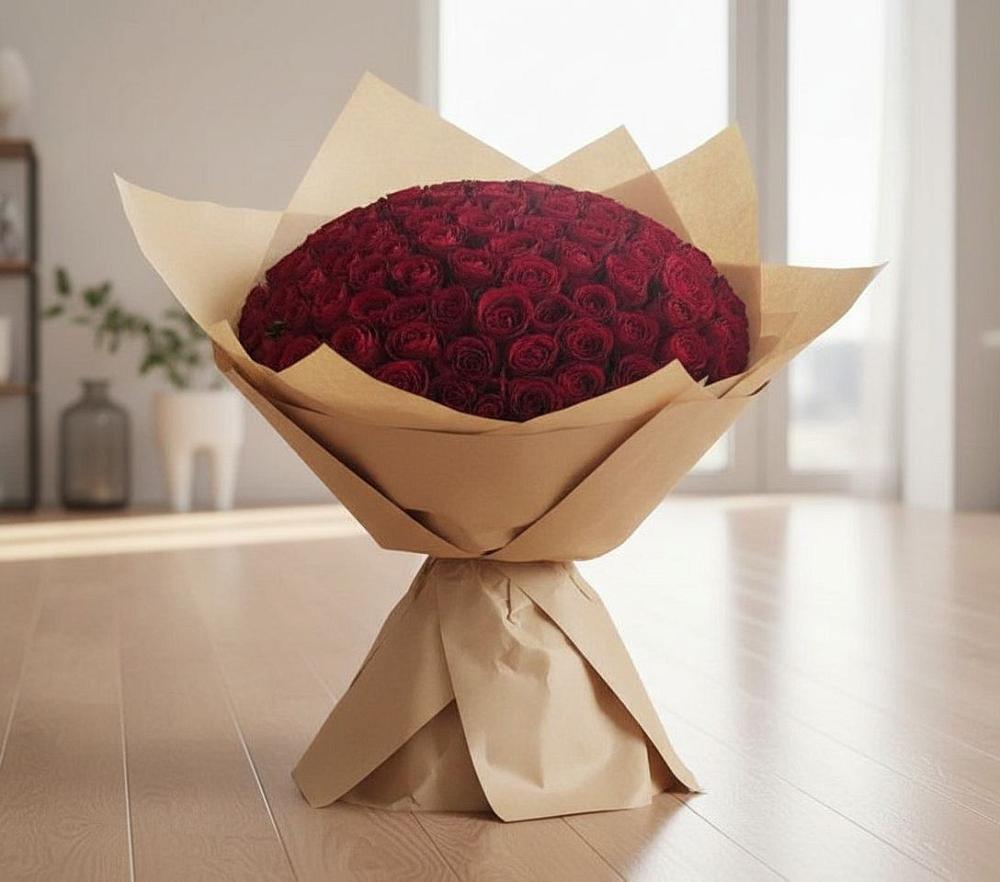 Букет 101 Красная роза в Самотовино