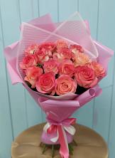 Букет 15 Розовых роз Равель в Самотовино