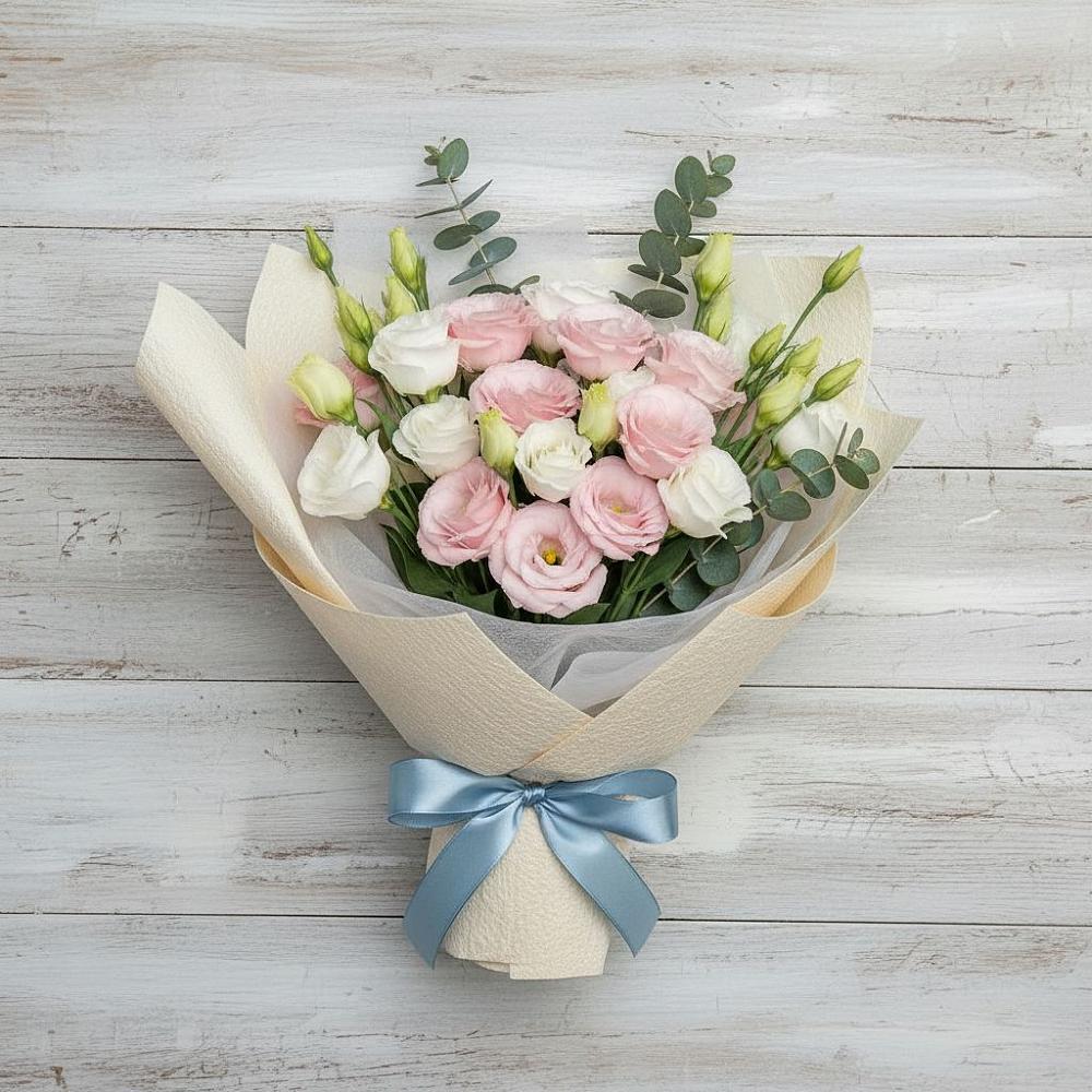 Букет цветов из: Лизиантусы в Самотовино